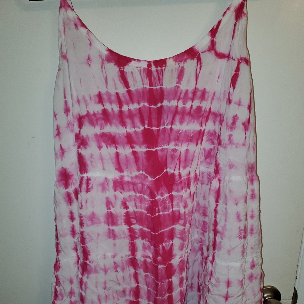 Torrid Tie Dye Challis Crossback Babydoll Tank